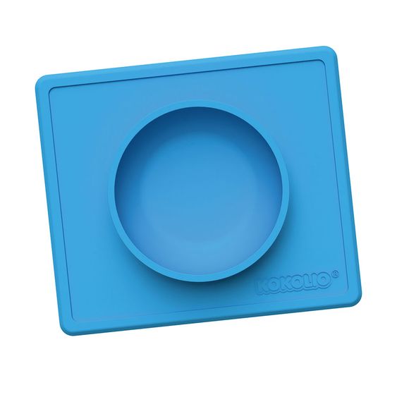 Kokolio Esslernschüssel, Silikonschüssel, Babyschale, Babyschüssel Bowli - Blau