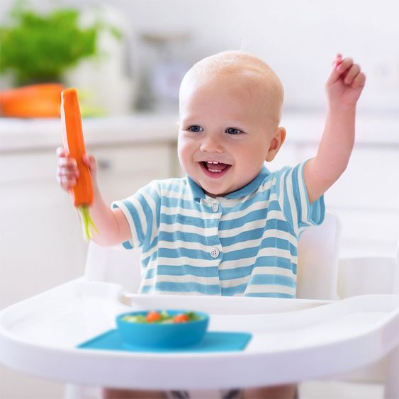 Kokolio Esslernschüssel, Silikonschüssel, Babyschale, Babyschüssel Bowli - Blau