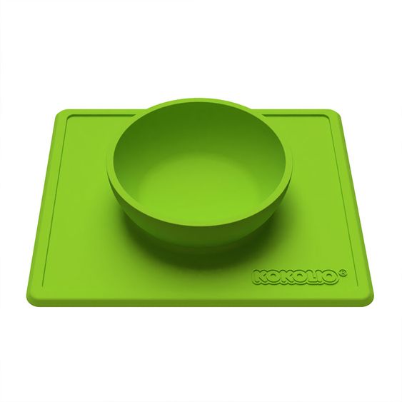 Kokolio Esslernschüssel, Silikonschüssel, Babyschale, Babyschüssel Bowli - Grün