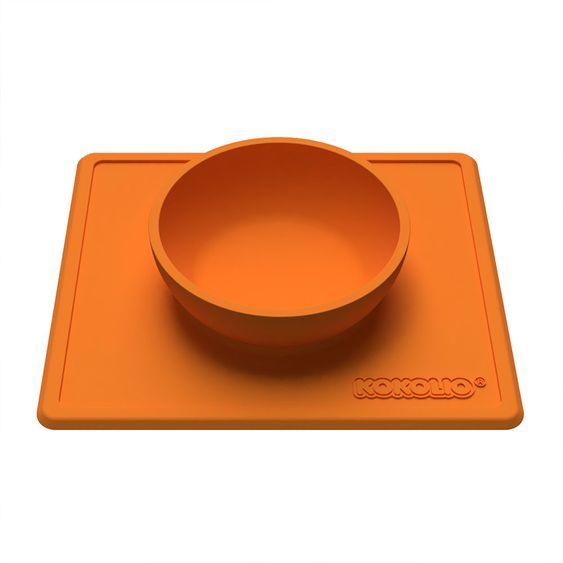 Kokolio Esslernschüssel, Silikonschüssel, Babyschale, Babyschüssel Bowli - Orange