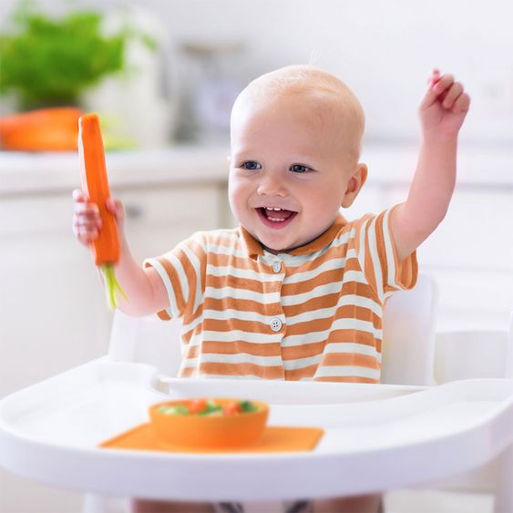Kokolio Esslernschüssel, Silikonschüssel, Babyschale, Babyschüssel Bowli - Orange