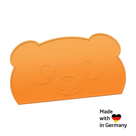 Kokolio Rutschfeste Tischunterlage für Essanfänger, BLW Tischset, Essunterlage, Malunterlage Little Panda - Orange