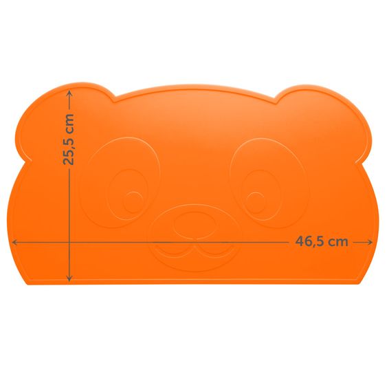 Kokolio Rutschfeste Tischunterlage für Essanfänger, BLW Tischset, Essunterlage, Malunterlage Little Panda - Orange