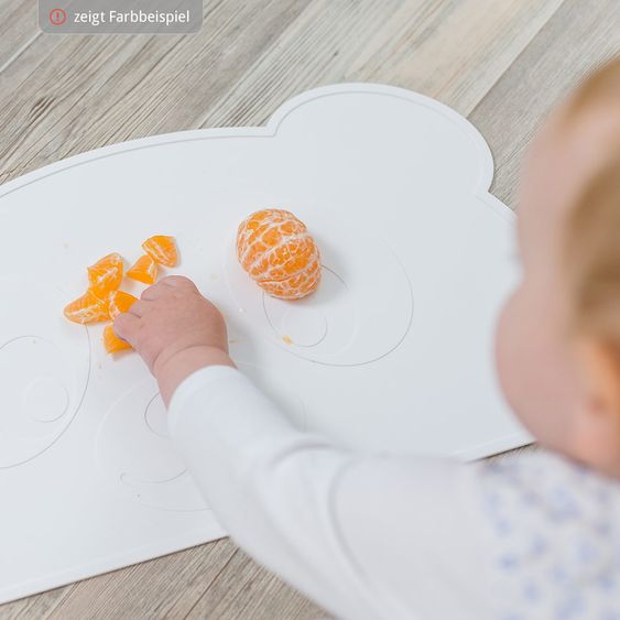 Kokolio Rutschfeste Tischunterlage für Essanfänger, BLW Tischset, Essunterlage, Malunterlage Little Panda - Orange