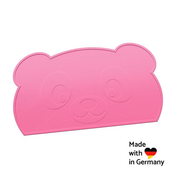 Kokolio Rutschfeste Tischunterlage für Essanfänger, BLW Tischset, Essunterlage, Malunterlage Little Panda - Pink