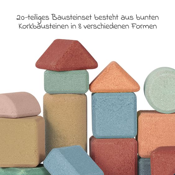 Korko Blocchi da costruzione in sughero Architetti piccoli - 20 pezzi