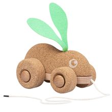 Hopping Bunny cork pull-along toy