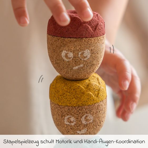 Korko Kork-Stapelspielzeug Magical Mood Acorns - 4 Teile