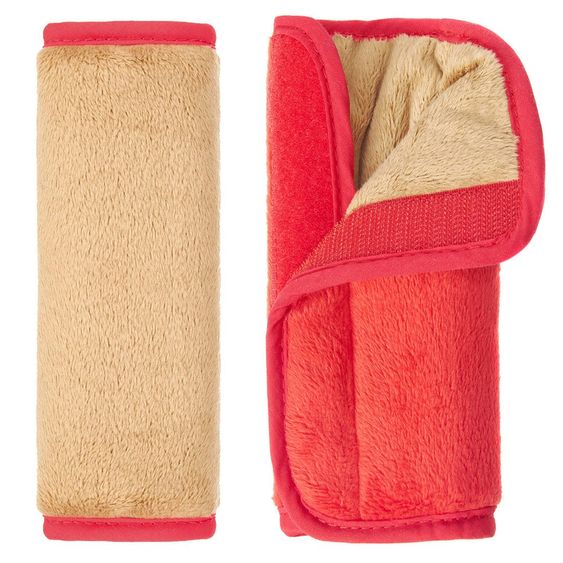 KP Family Gurtpolster Soft - 2er Pack - Hellbraun