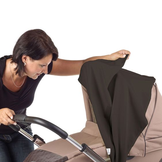 KP Family Schlummertuch mit Plastikclips & Klettbändern - Ebenholz