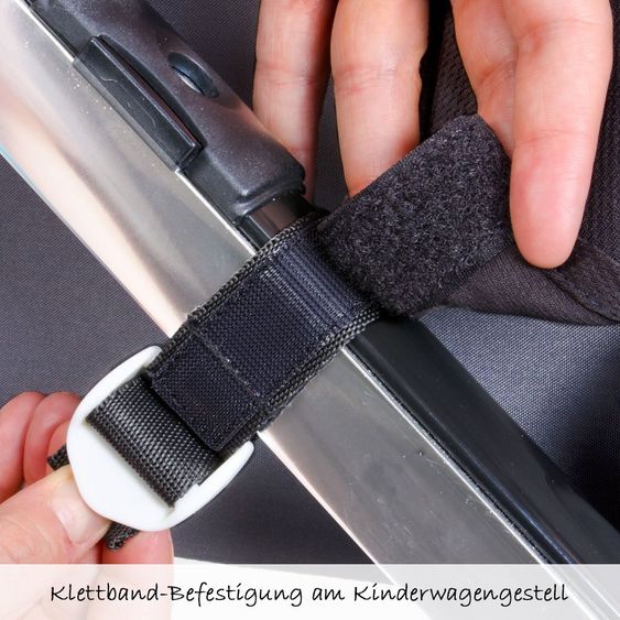 KP Family Schlummertuch mit Plastikclips & Klettbändern - Ebenholz