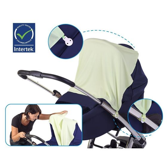 KP Family Schlummertuch mit Plastikclips & Klettbändern - Pastellgrün