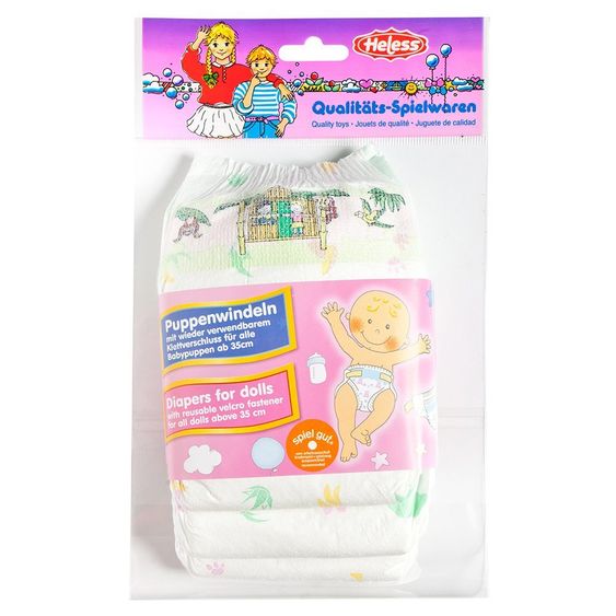 KP Family Toys Pannolini in confezione da 3 pezzi per bambole da 35 a 50 cm