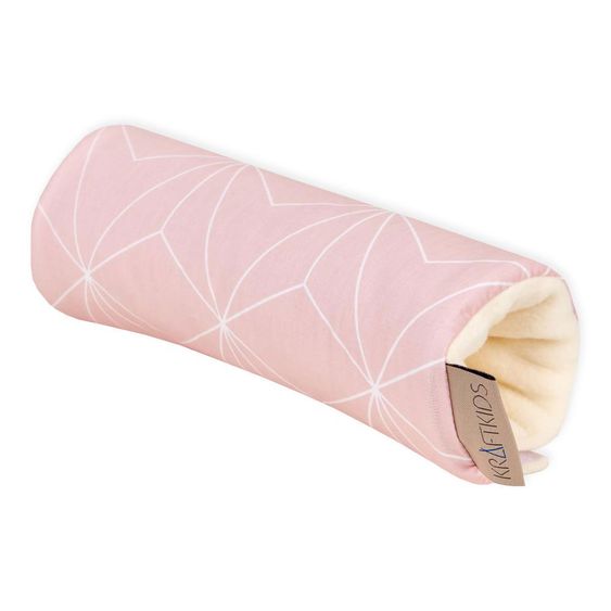 Kraftkids Armschoner / Polster für Babyschale - mit Diamantenkontur - Altrosa