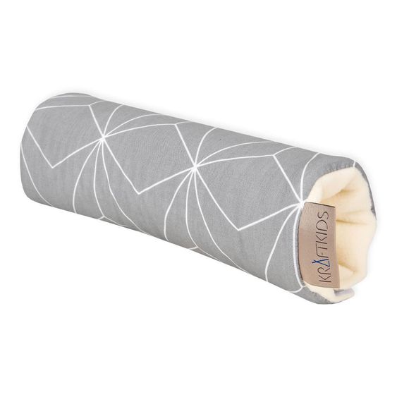 Kraftkids Armschoner / Polster für Babyschale - mit Diamantenkontur - Grau