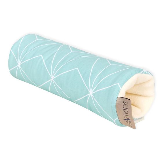 Kraftkids Armschoner / Polster für Babyschale - mit Diamantenkontur - Mint