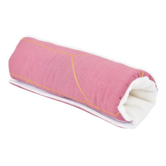Kraftkids Armschoner / Polster für Babyschale - mit Goldlinien - Rosa