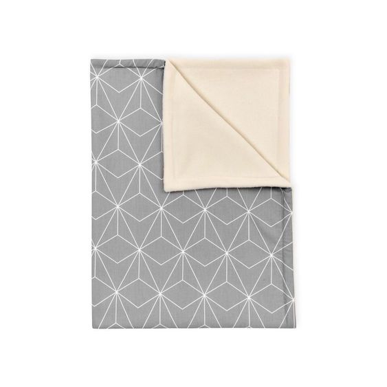 Kraftkids Baby blanket - with diamond contour - gray