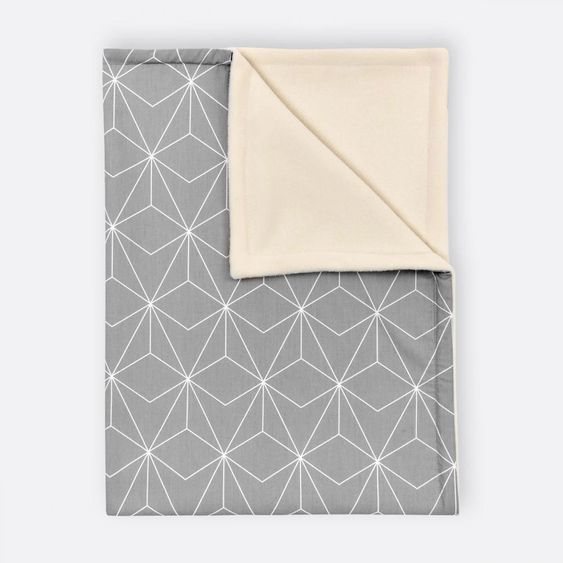 Kraftkids Baby blanket - with diamond contour - gray