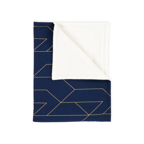 Kraftkids Baby blanket - with gold lines - dark blue