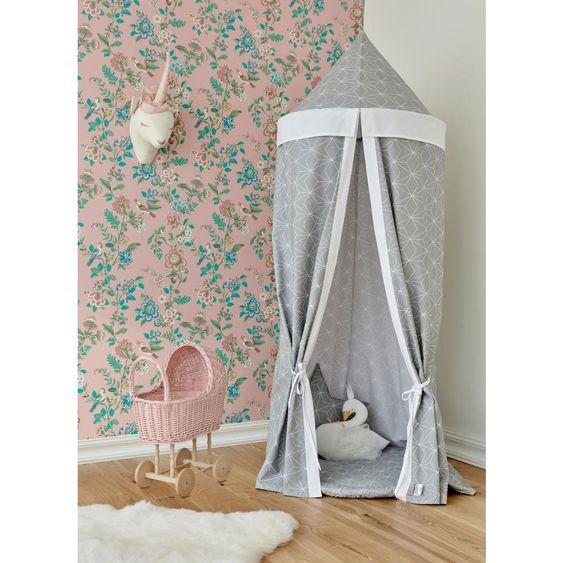 Kraftkids Baldachin - mit Diamantenkontur - Grau