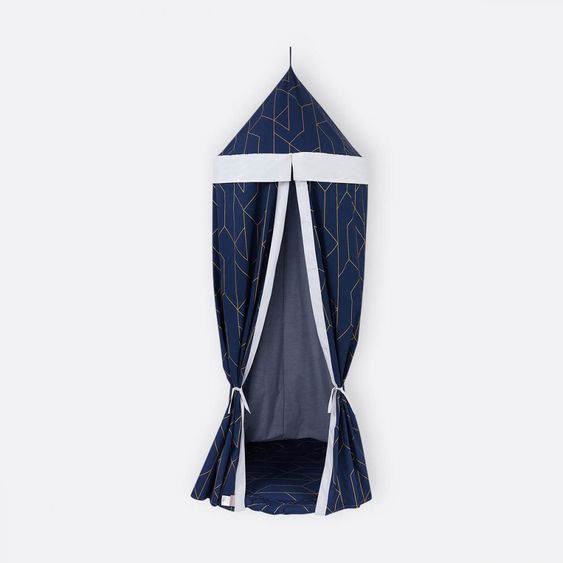 Kraftkids Baldachin - mit Goldlinien - Dunkelgrau
