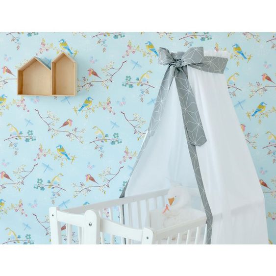 Kraftkids Betthimmel - mit Diamantenkontur - Grau