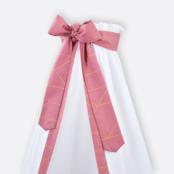 Kraftkids Betthimmel - mit Goldlinien - Rosa