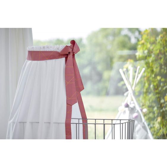 Kraftkids Betthimmel - mit Goldlinien - Rosa
