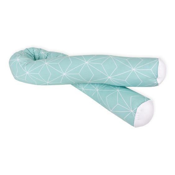 Kraftkids Bettschlange 140 cm - mit Diamantenkontur - Mint