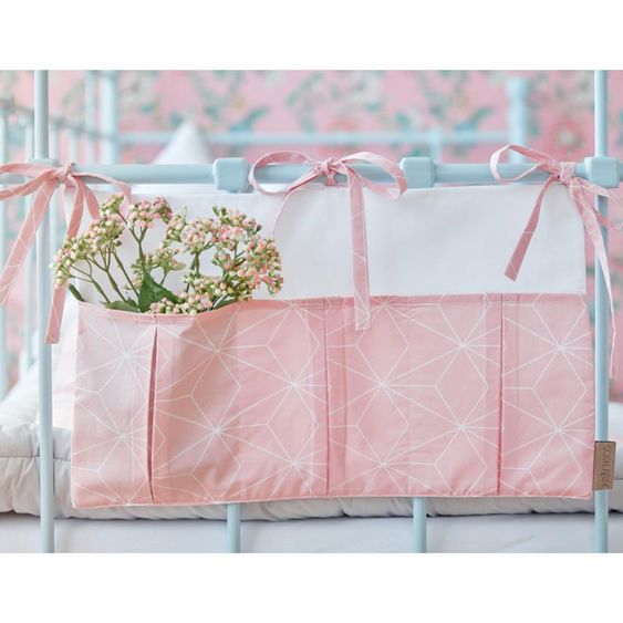 Kraftkids Betttasche - mit Diamantenkontur - Altrosa