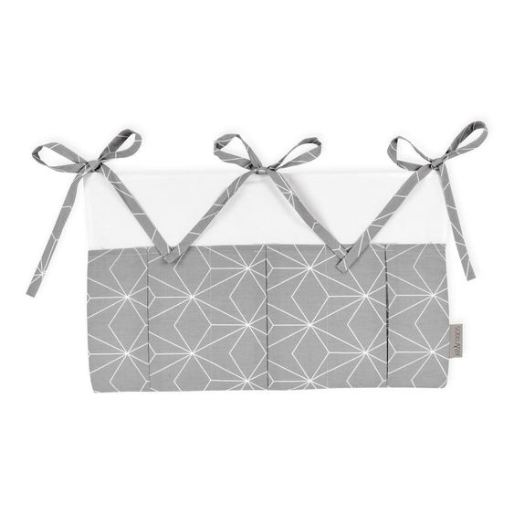 Kraftkids Betttasche - mit Diamantenkontur - Grau