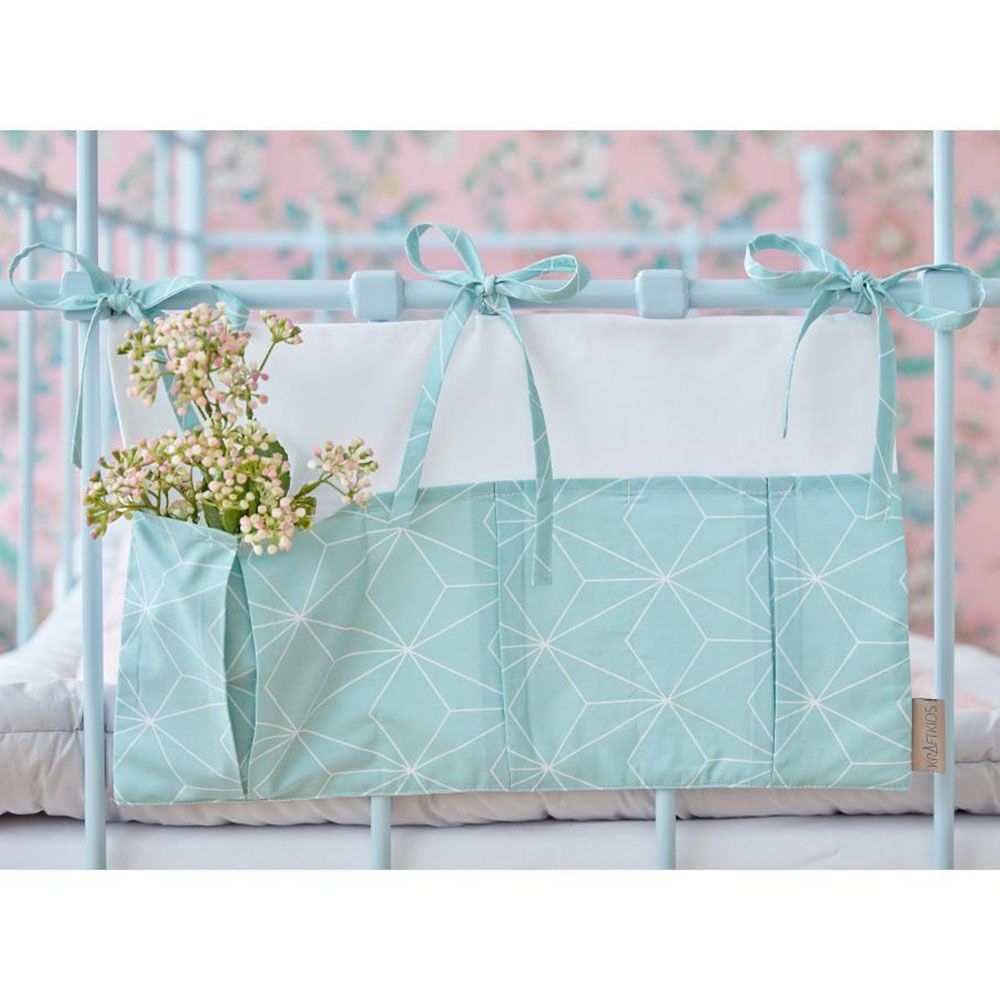 Kraftkids Betttasche - mit Diamantenkontur - Mint