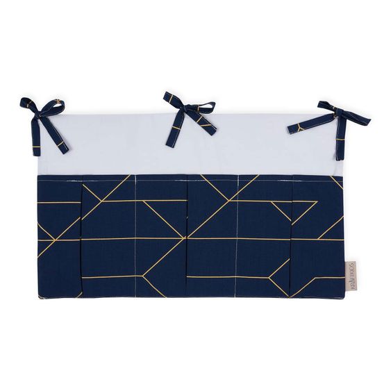 Kraftkids Betttasche - mit Goldlinien - Dunkelblau