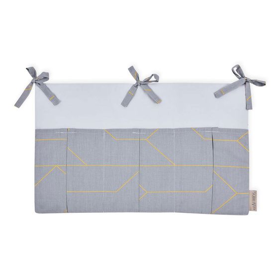 Kraftkids Bed bag - with gold lines - gray