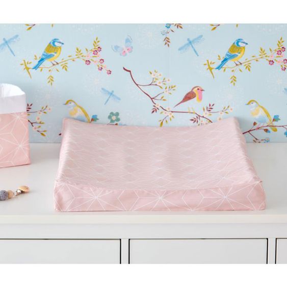 Kraftkids Tappeto fasciatoio Cover Wedge - con contorno di diamanti - rosa antico