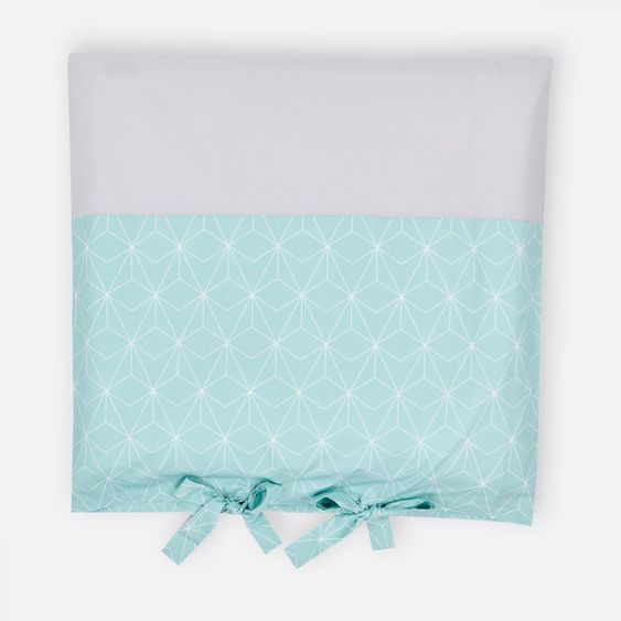 Kraftkids Bezug Wickelauflage - mit Diamantenkontur - Mint