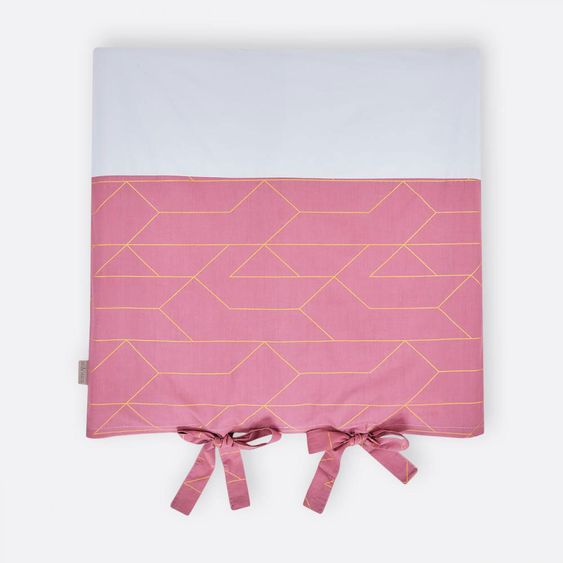Kraftkids Bezug Wickelauflage - mit Goldlinien - Rosa