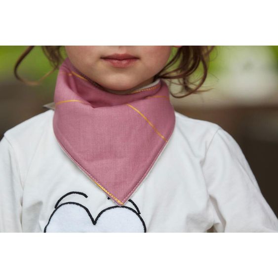 Kraftkids Dreieckstuch - mit Goldlinien - Rosa