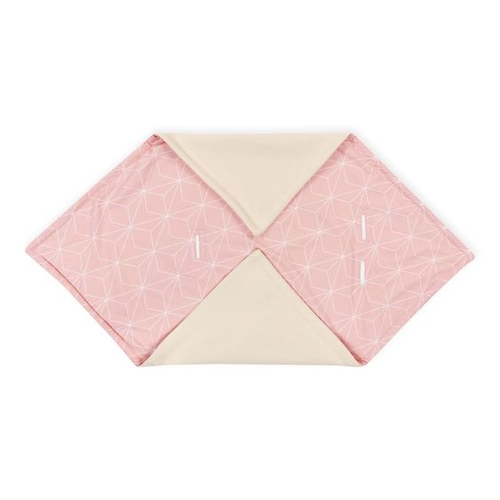Kraftkids Einschlagdecke Babyschale - mit Diamantenkontur - Altrosa
