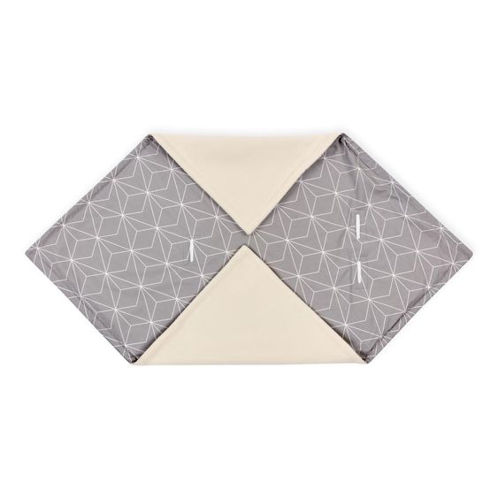 Kraftkids Einschlagdecke Babyschale - mit Diamantenkontur - Grau