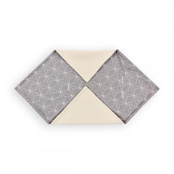 Kraftkids Einschlagdecke Babyschale - mit Diamantenkontur - Grau