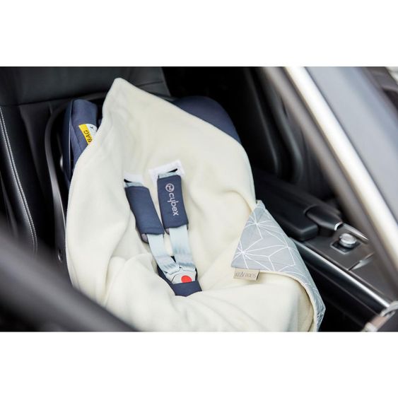 Kraftkids Einschlagdecke Babyschale - mit Diamantenkontur - Grau