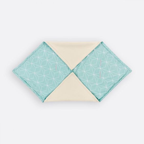 Kraftkids Einschlagdecke Babyschale - mit Diamantenkontur - Mint