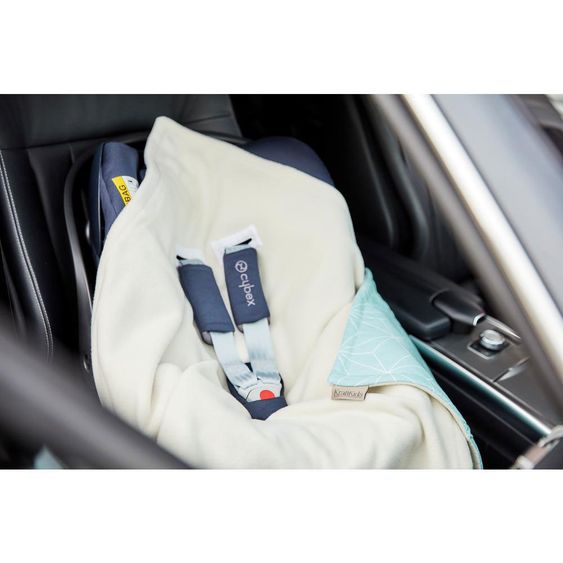 Kraftkids Einschlagdecke Babyschale - mit Diamantenkontur - Mint