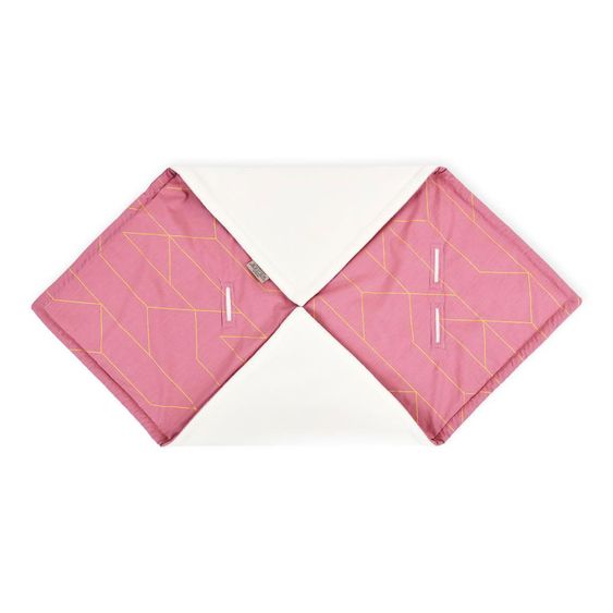 Kraftkids Einschlagdecke Babyschale - mit Goldlinien - Rosa