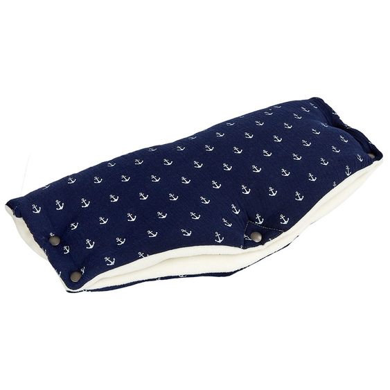 Kraftkids Handwärmer / Handmuff für Kinderwagen & Buggy - Anker - Dunkelblau