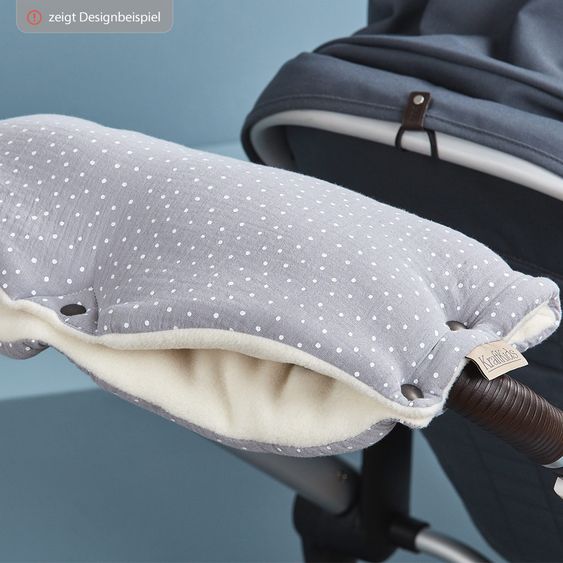 Kraftkids Handwärmer / Handmuff für Kinderwagen & Buggy - Streifen - Grau