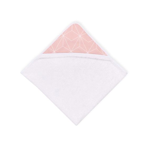 Kraftkids Hooded towel - with diamond contour - old pink