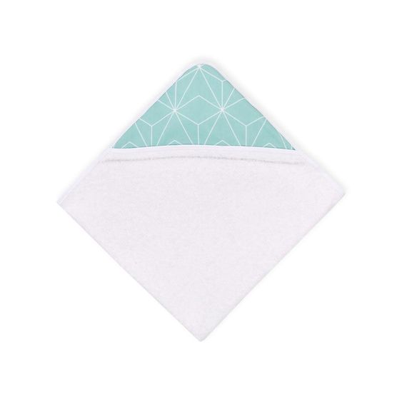 Kraftkids Hooded towel - with diamond outline - Mint